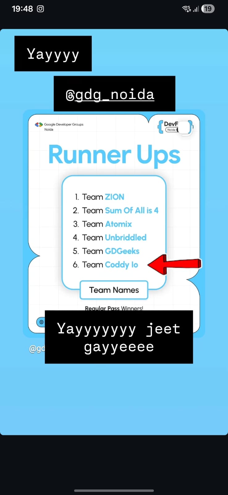 Runner-up — DevFest Noida