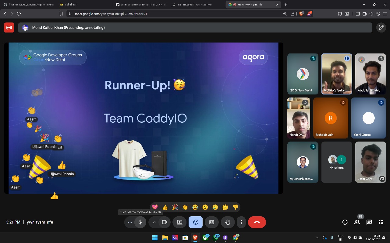 Runner-up — GDG Cloud, Delhi