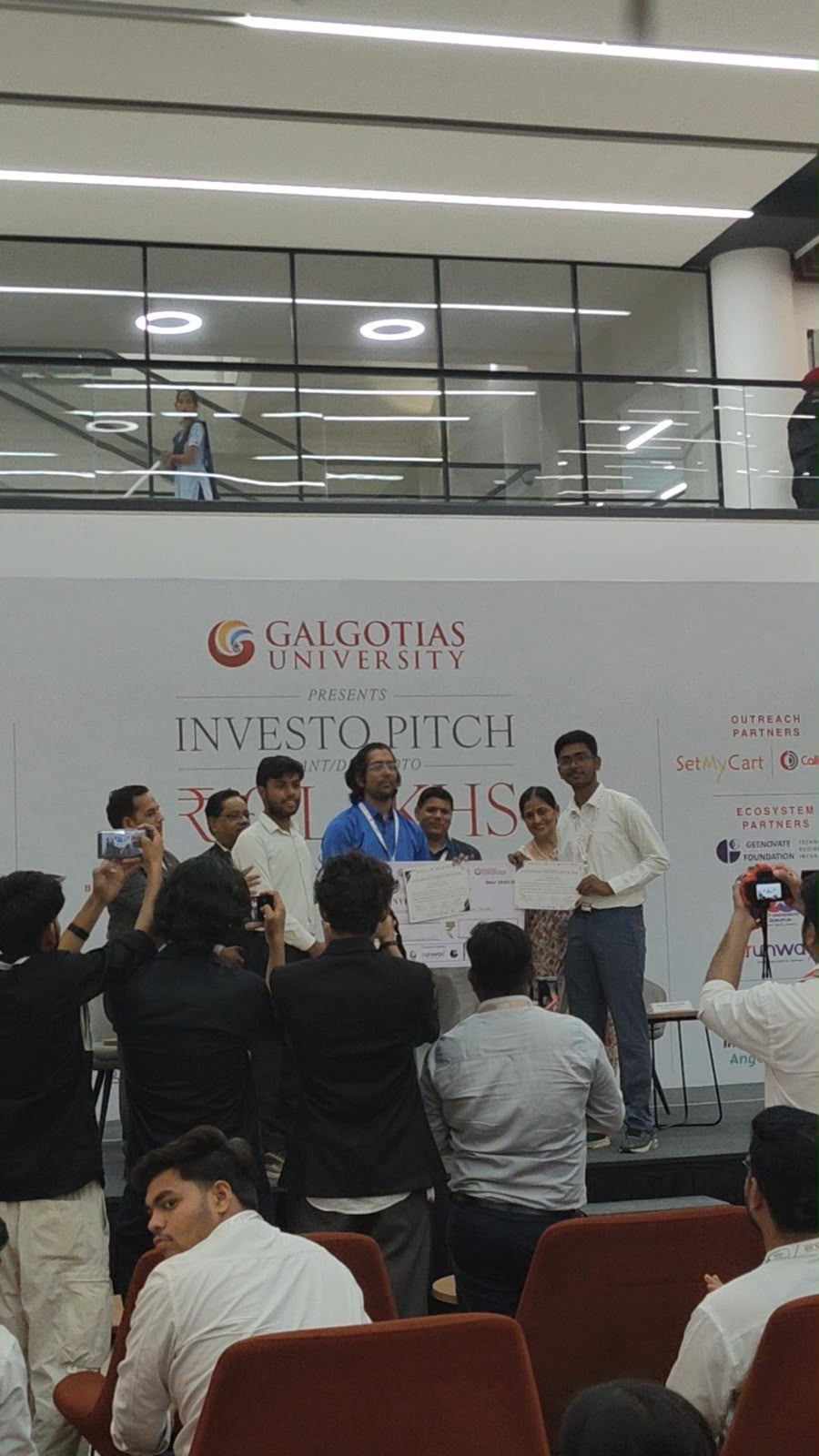 On stage — Investo Pitch 2026